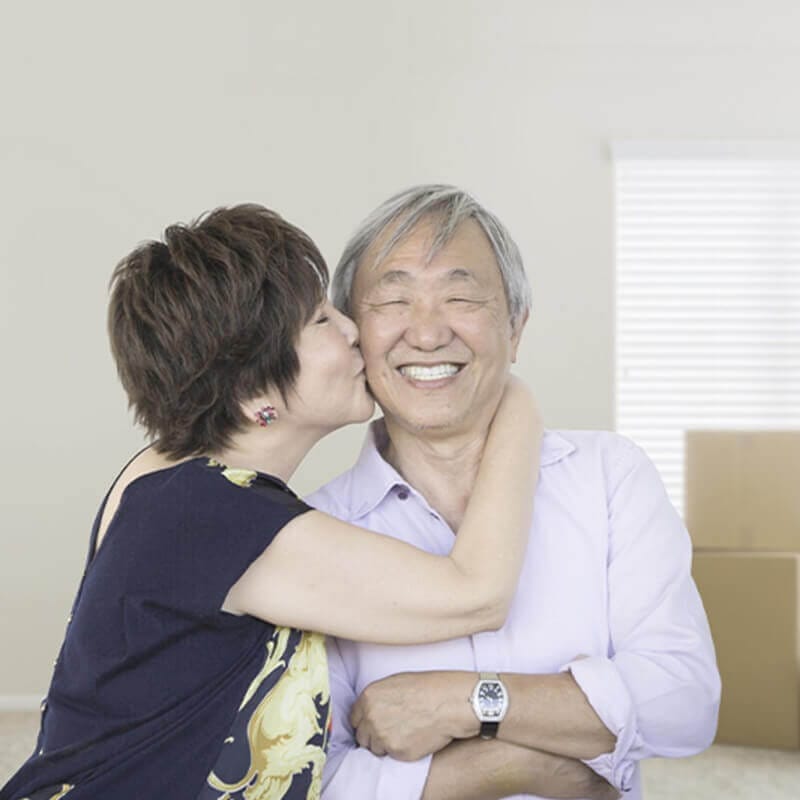 happy not overwhelmed when you move with Senior Moving Experts